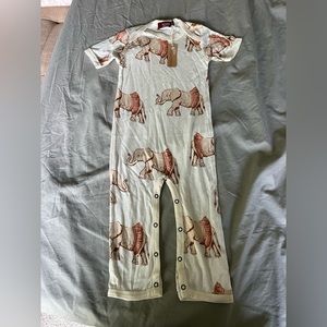 NWT Milkbarn tutu elephant bamboo romper 6-12 mo